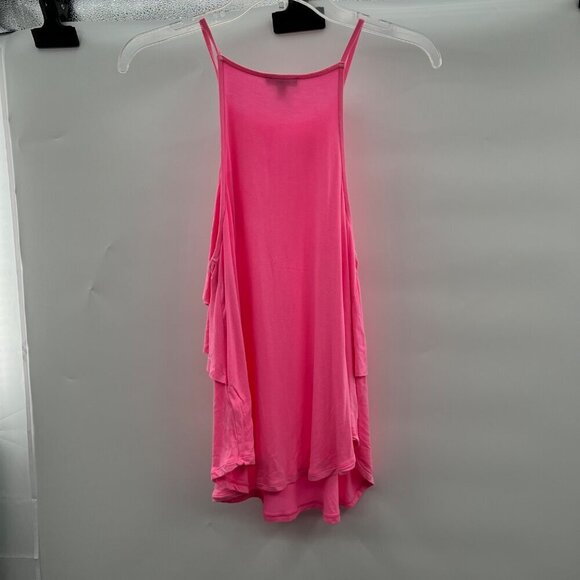 Express Women's Sleeveless Ruffle Top Hot Pink Size Small - Picture 7 of 9
